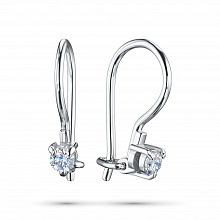 Серьги из белого золота с бриллиантами (изготовление)