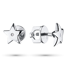 Серьги из серебра с бриллиантами