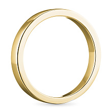 Обручальное кольцо из желтого золота с бриллиантом