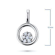 Подвеска из белого золота c бриллиантами