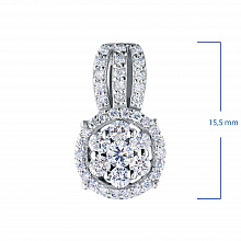 Подвеска из белого золота с бриллиантом (изготовление)