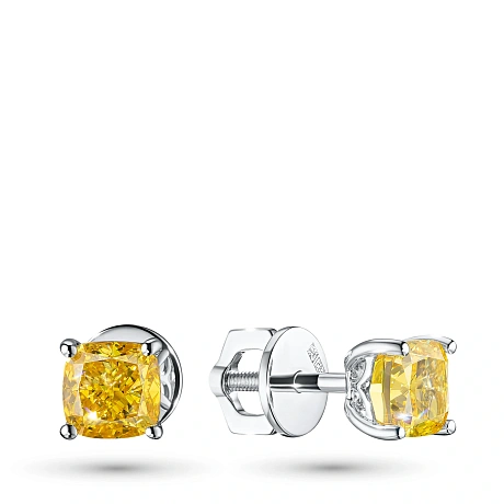 Пусеты из белого золота