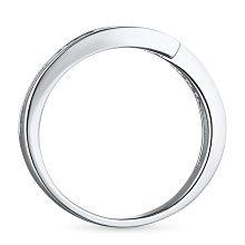 Классическое кольцо из белого золота с бриллиантами