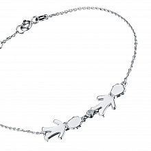 Браслет из белого золота с бриллиантами (изготовление)