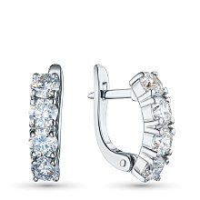 Серьги из белого золота c бриллиантами