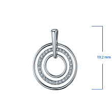 Подвеска из серебра c бриллиантами