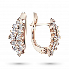 Серьги из красного золота с бриллиантами (изготовление)