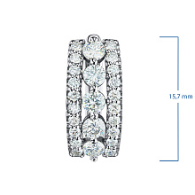 Серьги из белого золота (изготовление) с бриллиантами