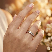 Кольцо из желтого золота c бриллиантами