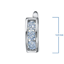 Серьги из белого золота c бриллиантами