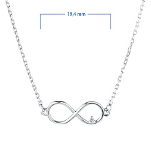 Колье из белого золота с бриллиантом