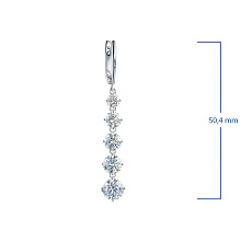 Серьги из белого золота c бриллиантами выращенными