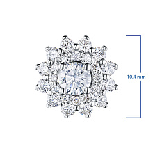 Пусеты из белого золота с бриллиантами (изготовление)