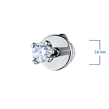 Пусеты из белого золота (изготовление) с бриллиантами