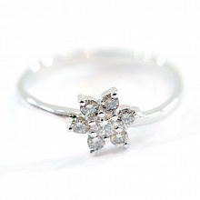 Кольцо из белого золота с бриллиантами (изготовление)