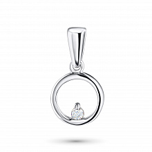 Подвеска из серебра с бриллиантом (изготовление)