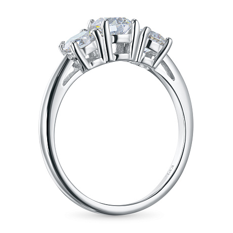 Классическое кольцо из белого золота