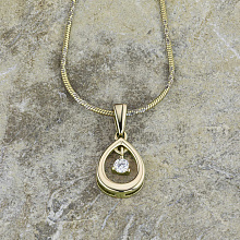 Подвеска из белого золота с бриллиантом (изготовление)