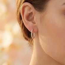 Серьги из красного золота c бриллиантами