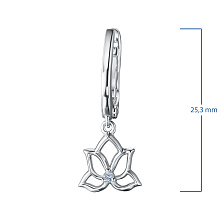 Серьги из серебра с бриллиантом