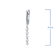 Серьги из белого золота с бриллиантами (изготовление)