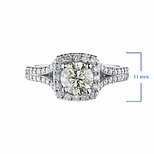 Кольцо из белого золота с бриллиантами (изготовление)