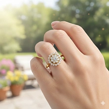 Кольцо из желтого золота c бриллиантами