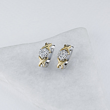 Серьги из белого золота с бриллиантами