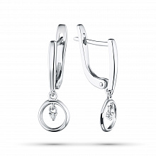 Серьги из серебра с бриллиантами (изготовление)