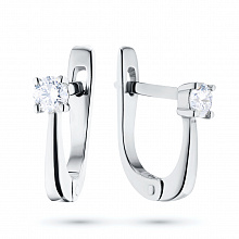 Серьги из белого золота с бриллиантами (изготовление)