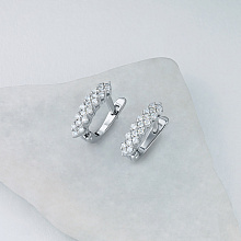 Серьги из желтого золота с бриллиантами (изготовление)