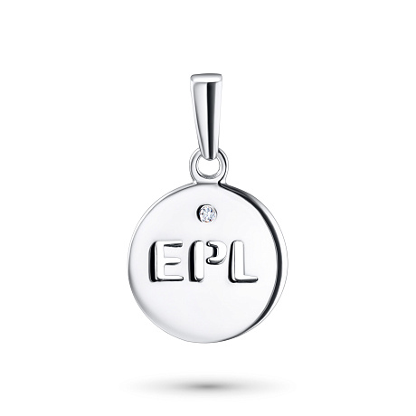 Классическая подвеска из серебра с бриллиантами