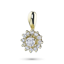 Подвеска из желтого золота с бриллиантами