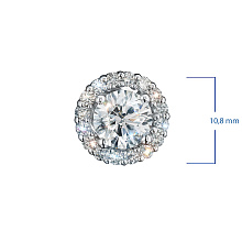 Пусеты из белого золота с бриллиантами (изготовление)