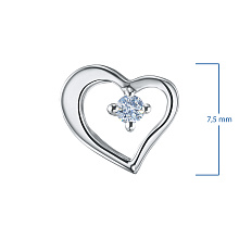 Подвеска из серебра с бриллиантом