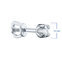 Пусеты из белого золота с бриллиантами (изготовление)