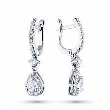 Серьги из белого золота с бриллиантами (изготовление)