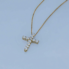 Подвеска из желтого золота с бриллиантами (изготовление)