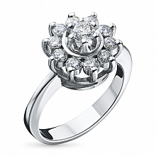 Кольцо из белого золота с бриллиантами (изготовление)