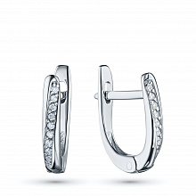 Серьги из серебра (изготовление) с бриллиантами