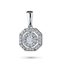 Подвеска из белого золота c бриллиантами