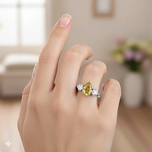 Кольцо из белого золота c бриллиантами