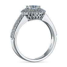 Кольцо из белого золота c бриллиантами