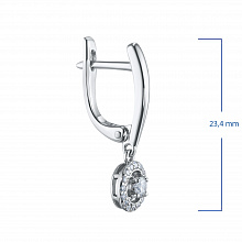 Серьги из белого золота с бриллиантами (изготовление)