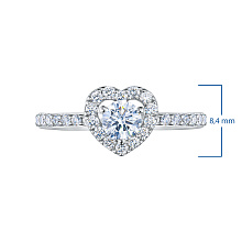 Кольцо из белого золота c бриллиантами