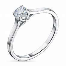 Кольцо из белого золота с бриллиантом (изготовление)