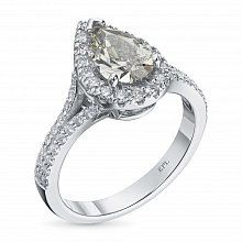 Кольцо из белого золота с бриллиантами (изготовление)