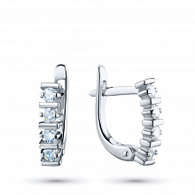 Серьги из белого золота с бриллиантами (изготовление)