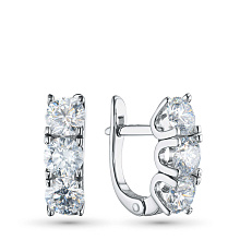 Серьги из белого золота c бриллиантами