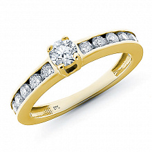 Кольцо из желтого золота с бриллиантами (изготовление)